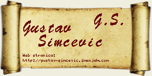 Gustav Simčević vizit kartica